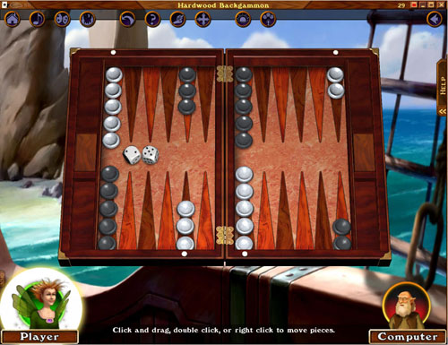 playing backgammon